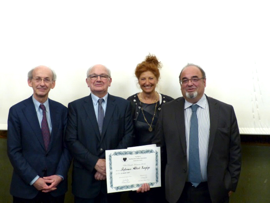 Professeur Philippe Ménasché, Professeur Michel Desnos, Docteur Catherine Llorens-Cortes, Professeur Albert Hagège 