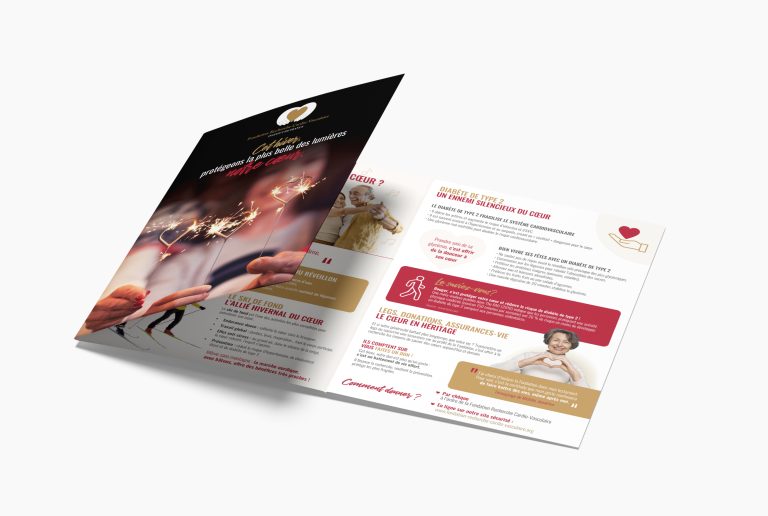 Des brochures de la Fondation Recherche Cardio-Vasculaire présentant ses actions de prévention et de soutien à la recherche